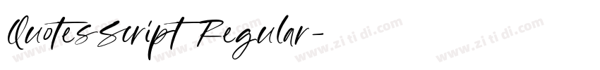 QuotesScript Regular字体转换
